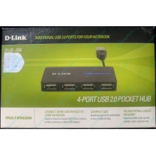 Карманный USB 2.0 концентратор D-Link DUB-104 в Чебоксары, USB хаб DLink DUB104 (Чебоксары)