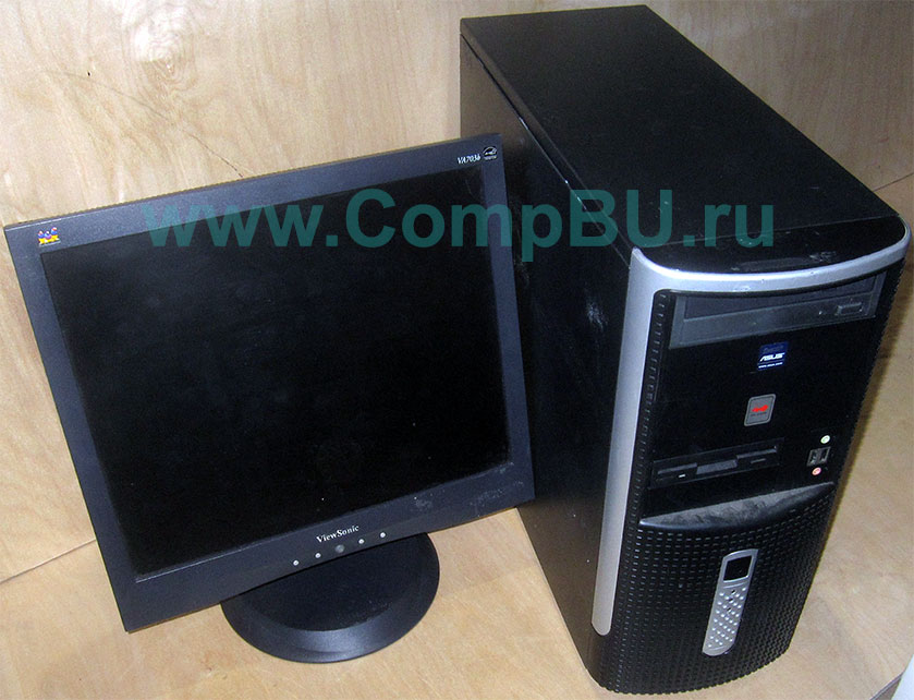 Комплект: одноядерный компьютер Intel Pentium-4 с 1Гб памяти и 17 дюймовый ЖК монитор (Чебоксары)